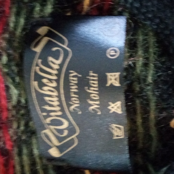 Vitabella Norway mohair Christmas cactus sweater **missing buttons** - Picture 3 of 8